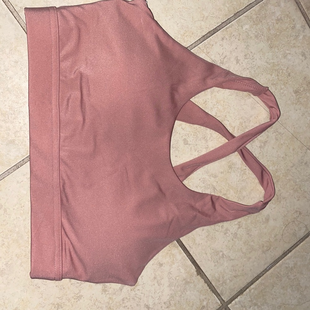 Pink sport bra